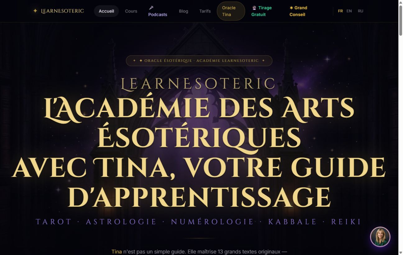 Aperçu du site LearnEsoteric